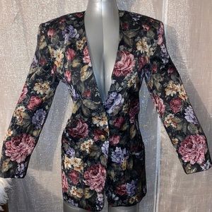 vintage floral Jeffrey and Dare sportswear jacket #8
